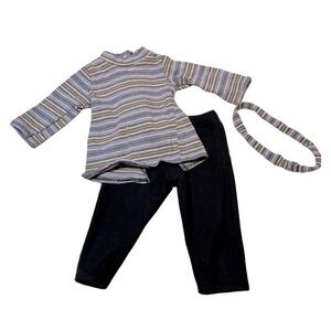 Vintage 90s American Girl Doll‎ 18” Striped Shirt Headband and Pants